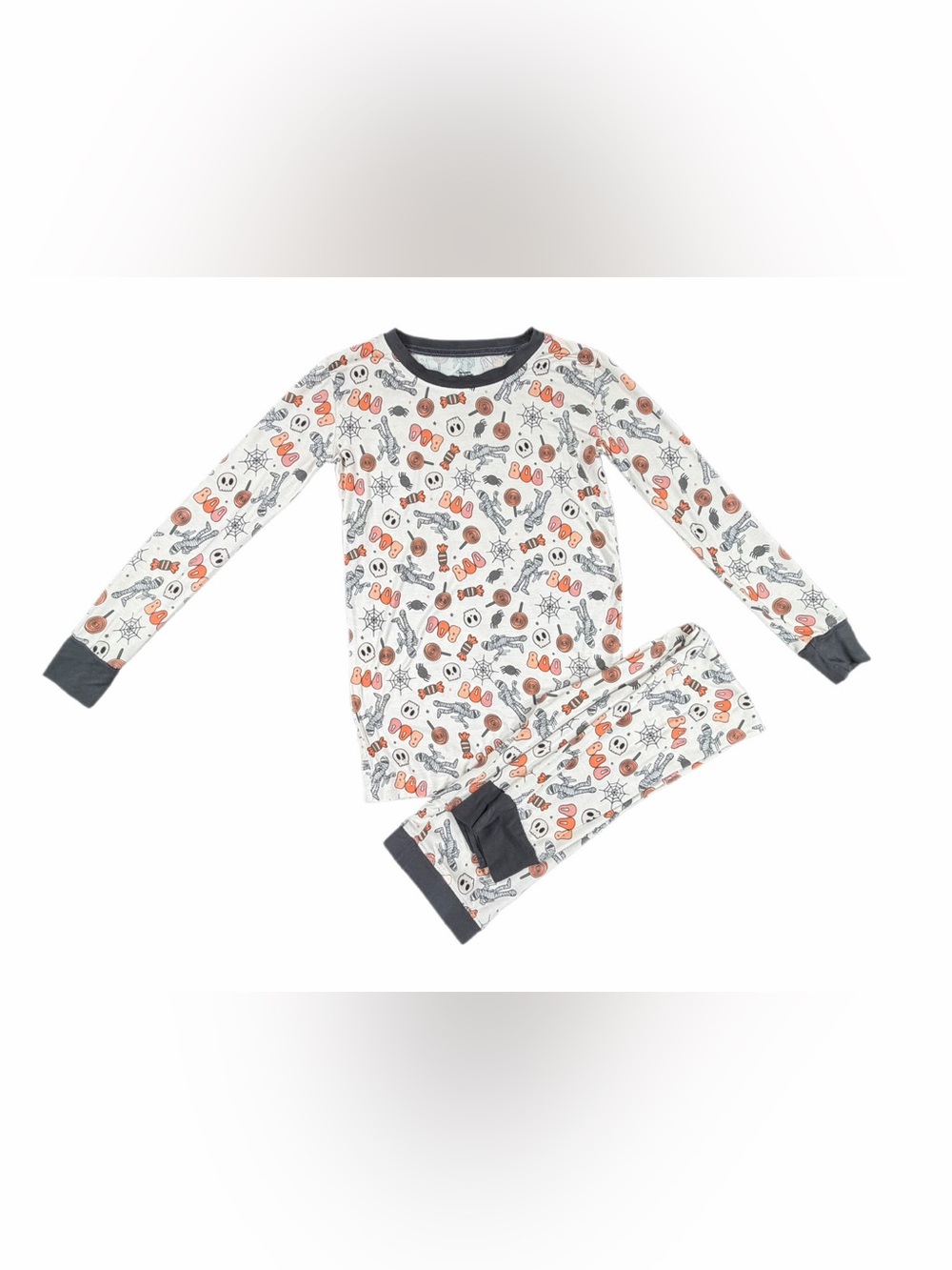 Dream Big Little Co x Hollie Woodland Halloween “Boo” Bamboo Pajama Set - 7/8T